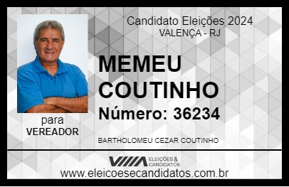 Candidato MEMEU COUTINHO 2024 - VALENÇA - Eleições