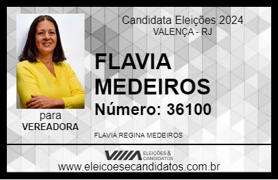 Candidato FLAVIA MEDEIROS 2024 - VALENÇA - Eleições