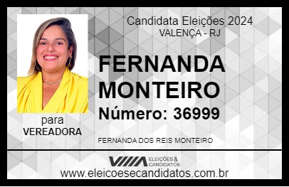 Candidato FERNANDA MONTEIRO 2024 - VALENÇA - Eleições