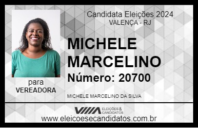 Candidato MICHELE MARCELINO 2024 - VALENÇA - Eleições