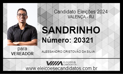 Candidato SANDRINHO 2024 - VALENÇA - Eleições