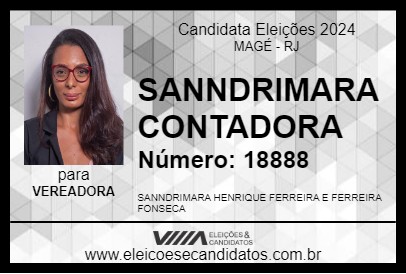 Candidato SANNDRIMARA CONTADORA 2024 - MAGÉ - Eleições