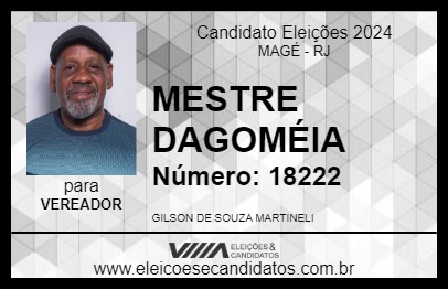 Candidato MESTRE DAGOMÉIA 2024 - MAGÉ - Eleições