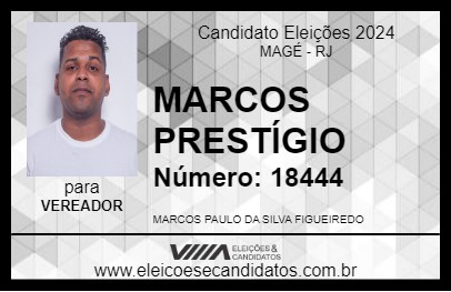 Candidato MARCOS PRESTÍGIO 2024 - MAGÉ - Eleições