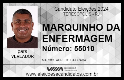 Candidato MARQUINHO DA ENFERMAGEM 2024 - TERESÓPOLIS - Eleições