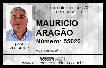 Candidato MAURICIO ARAGÃO 2024 - TERESÓPOLIS - Eleições