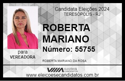 Candidato ROBERTA MARIANO 2024 - TERESÓPOLIS - Eleições