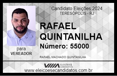 Candidato RAFAEL QUINTANILHA 2024 - TERESÓPOLIS - Eleições