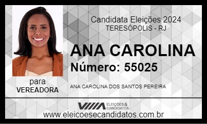 Candidato ANA CAROLINA 2024 - TERESÓPOLIS - Eleições