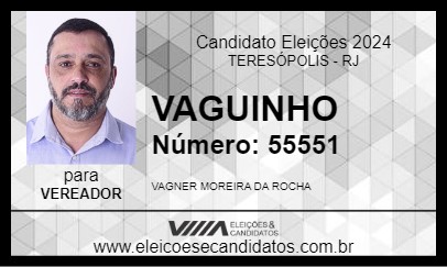 Candidato VAGUINHO 2024 - TERESÓPOLIS - Eleições