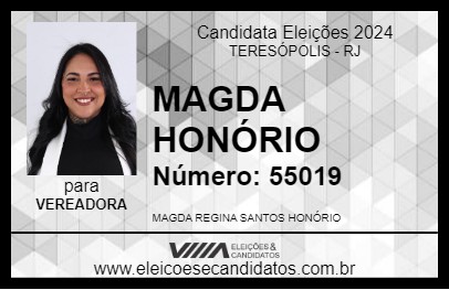 Candidato MAGDA HONÓRIO 2024 - TERESÓPOLIS - Eleições