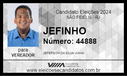 Candidato JEFINHO 2024 - SÃO FIDÉLIS - Eleições