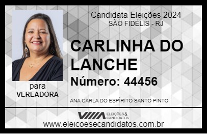 Candidato CARLINHA DO LANCHE 2024 - SÃO FIDÉLIS - Eleições