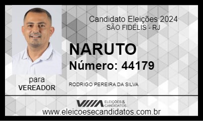 Candidato NARUTO 2024 - SÃO FIDÉLIS - Eleições