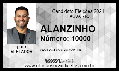 Candidato ALANZINHO 2024 - ITAGUAÍ - Eleições