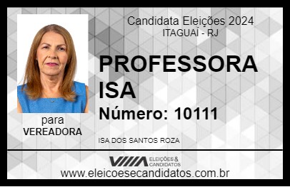 Candidato PROFESSORA ISA 2024 - ITAGUAÍ - Eleições