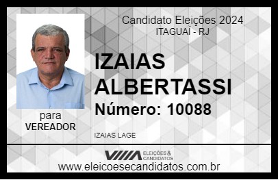 Candidato IZAIAS ALBERTASSI 2024 - ITAGUAÍ - Eleições