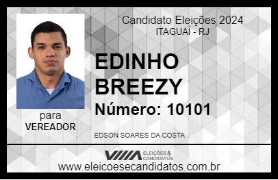 Candidato EDINHO BREEZY 2024 - ITAGUAÍ - Eleições