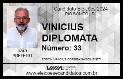 Candidato VINICIUS DIPLOMATA 2024 - RIO BONITO - Eleições