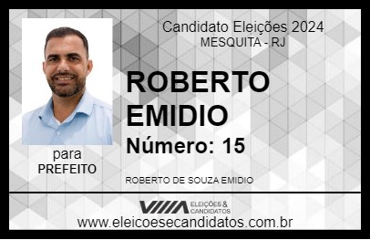 Candidato ROBERTO EMIDIO 2024 - MESQUITA - Eleições