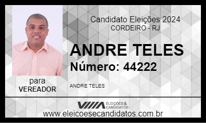 Candidato ANDRE TELES 2024 - CORDEIRO - Eleições