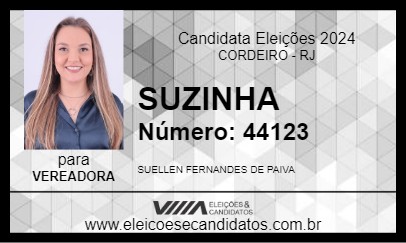 Candidato SUZINHA 2024 - CORDEIRO - Eleições