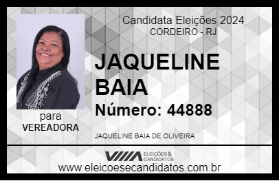 Candidato JAQUELINE BAIA 2024 - CORDEIRO - Eleições