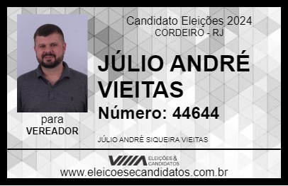 Candidato JÚLIO ANDRÉ VIEITAS 2024 - CORDEIRO - Eleições