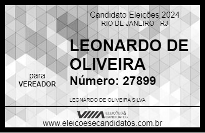 Candidato LEONARDO DE OLIVEIRA 2024 - RIO DE JANEIRO - Eleições