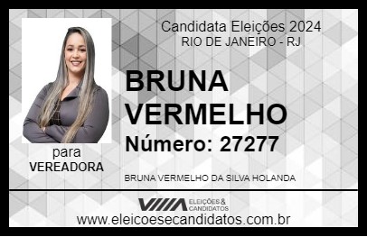 Candidato BRUNA VERMELHO 2024 - RIO DE JANEIRO - Eleições