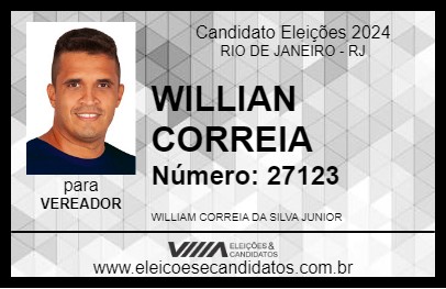 Candidato WILLIAN CORREIA 2024 - RIO DE JANEIRO - Eleições