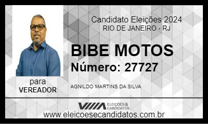 Candidato BIBE MOTOS 2024 - RIO DE JANEIRO - Eleições