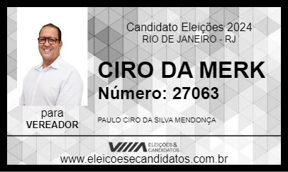 Candidato PAULO CIRO 2024 - RIO DE JANEIRO - Eleições