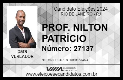 Candidato PROF. NILTON PATRÍCIO 2024 - RIO DE JANEIRO - Eleições