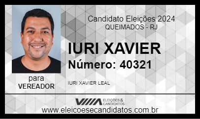 Candidato IURI XAVIER 2024 - QUEIMADOS - Eleições