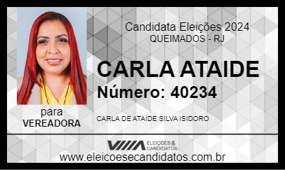 Candidato CARLA ATAIDE 2024 - QUEIMADOS - Eleições