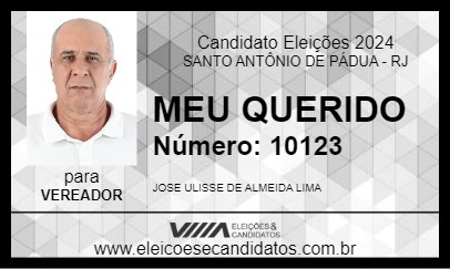 Candidato MEU QUERIDO 2024 - SANTO ANTÔNIO DE PÁDUA - Eleições