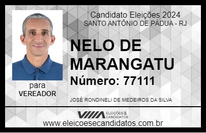 Candidato NELO DE MARANGATU 2024 - SANTO ANTÔNIO DE PÁDUA - Eleições