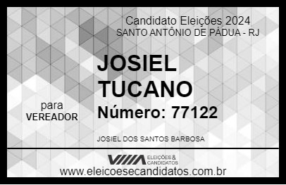 Candidato JOSIEL TUCANO 2024 - SANTO ANTÔNIO DE PÁDUA - Eleições