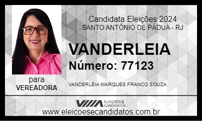 Candidato VANDERLEIA 2024 - SANTO ANTÔNIO DE PÁDUA - Eleições