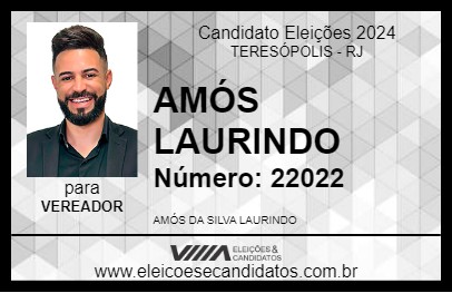 Candidato AMÓS LAURINDO 2024 - TERESÓPOLIS - Eleições