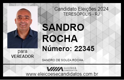 Candidato SANDRO ROCHA 2024 - TERESÓPOLIS - Eleições