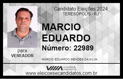 Candidato MARCIO EDUARDO 2024 - TERESÓPOLIS - Eleições