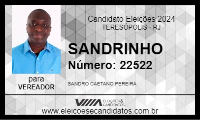 Candidato SANDRINHO 2024 - TERESÓPOLIS - Eleições