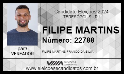 Candidato FILIPE MARTINS 2024 - TERESÓPOLIS - Eleições