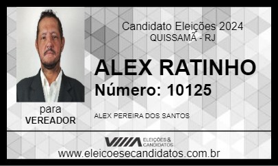 Candidato ALEX RATINHO 2024 - QUISSAMÃ - Eleições