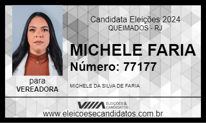 Candidato MICHELE FARIA 2024 - QUEIMADOS - Eleições