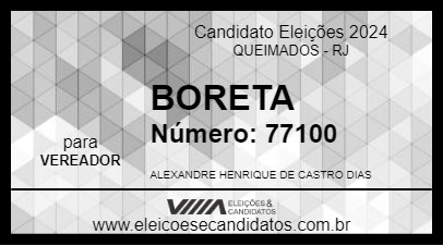 Candidato BORETA 2024 - QUEIMADOS - Eleições