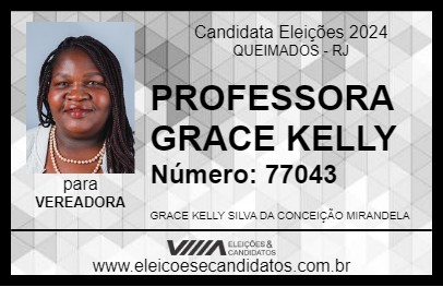 Candidato PROFESSORA GRACE KELLY 2024 - QUEIMADOS - Eleições