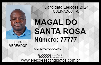 Candidato MAGAL DO SANTA ROSA 2024 - QUEIMADOS - Eleições